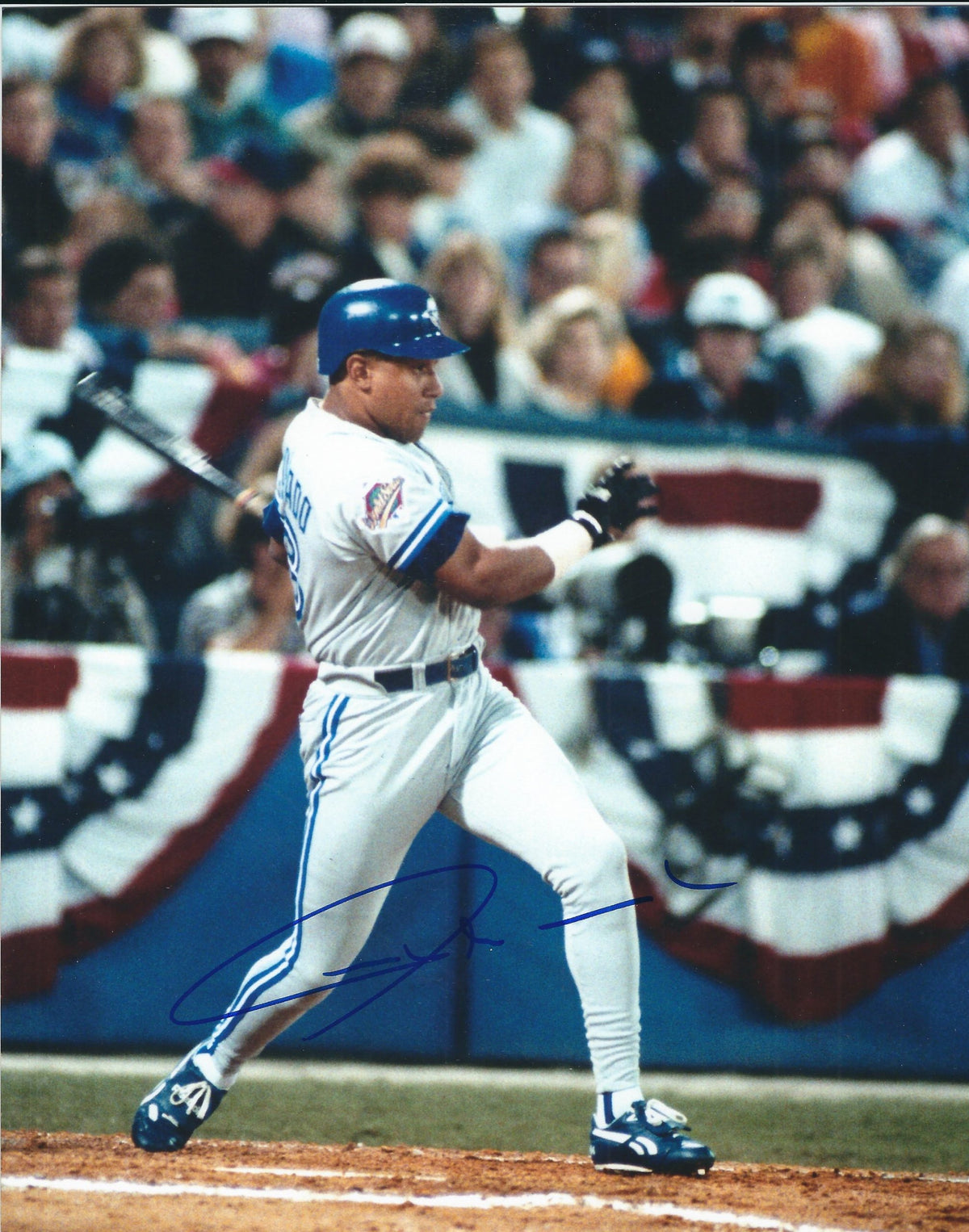 AUTOGRAPHED CANDY MALDONADO 8X10 Toronto Blue Jays Photo