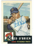 Autographed  ED O'BRIEN 1953 Topps Archives Card