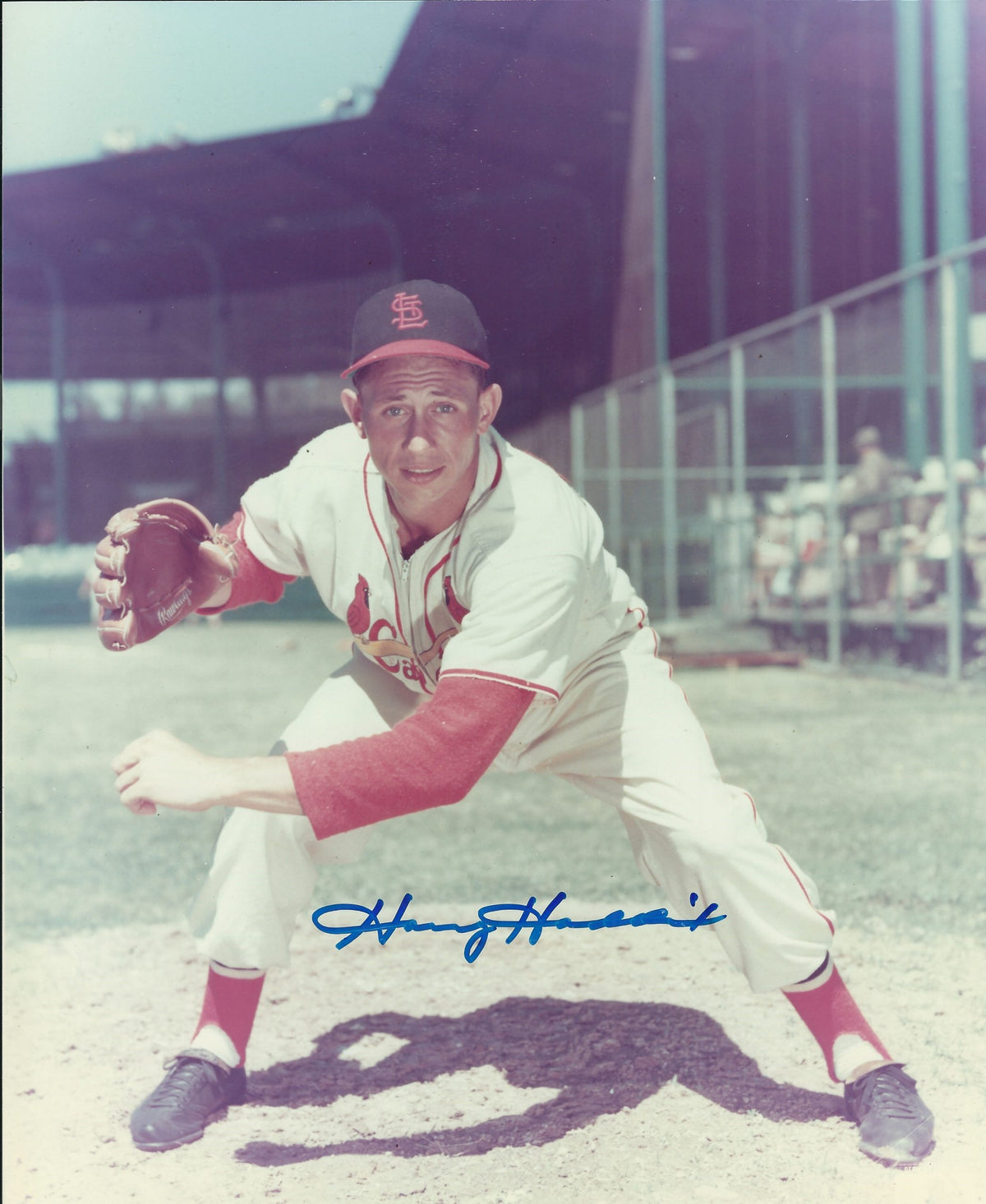 AUTOGRAPHED HARVEY HADDIX 8x10 St. Louis Cardinals photo