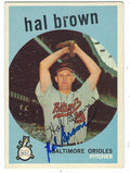 Autographed 1959 HAL BROWN Topps Card