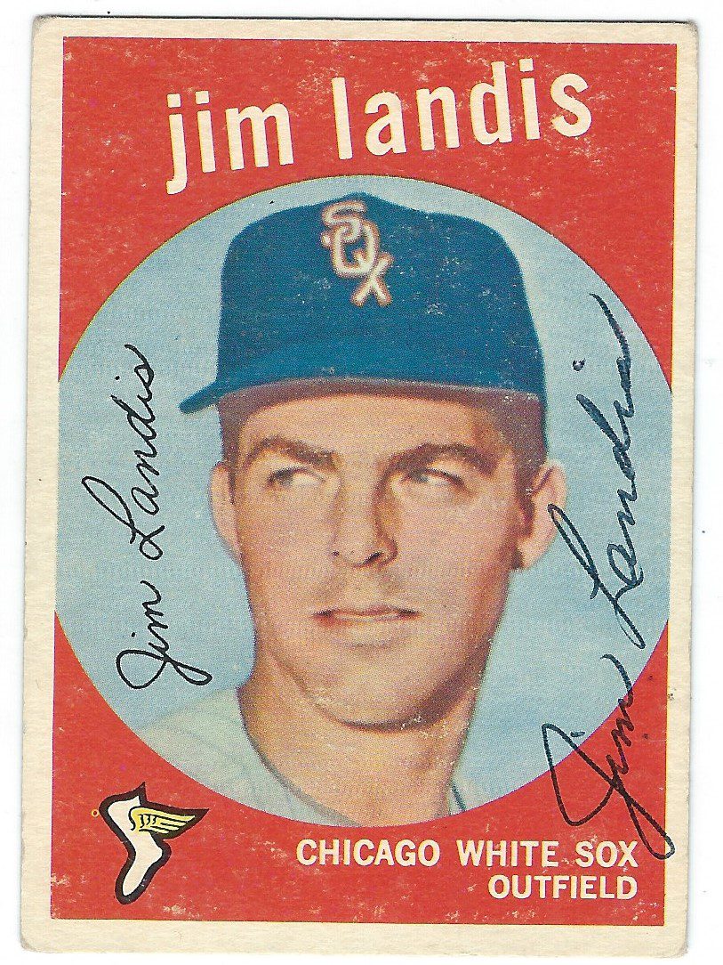 Autographed JIM LANDIS 1959 Topps Card