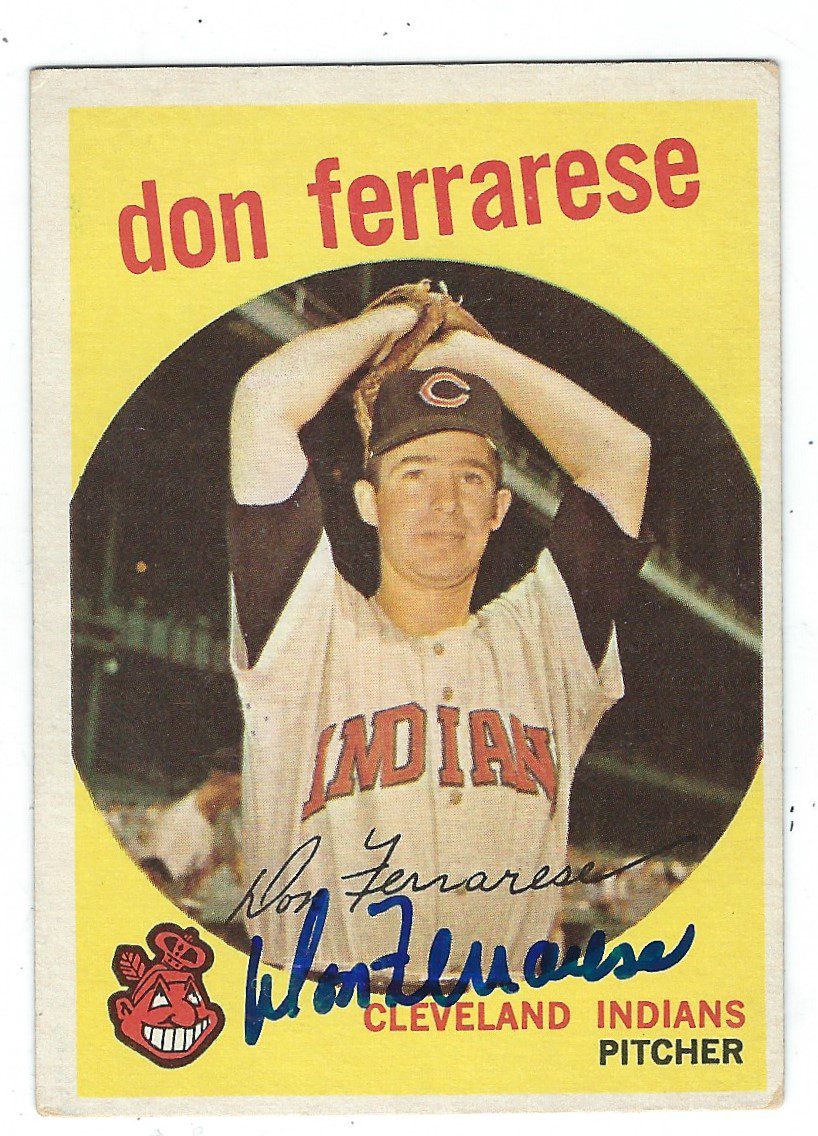 Autographed DON FERRARESE 1959 Topps Card