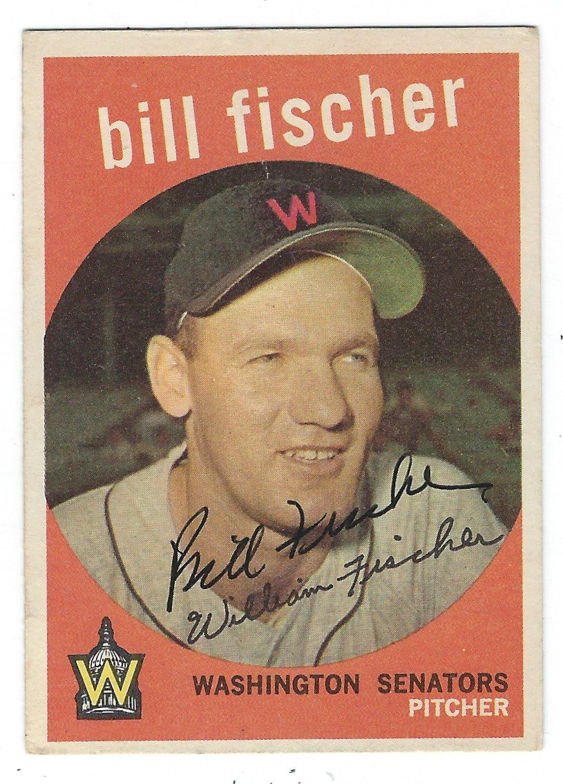 Autographed BILL FISCHER 1959 Topps Card