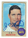 Autographed J.C. MARTIN 1968 Topps Card