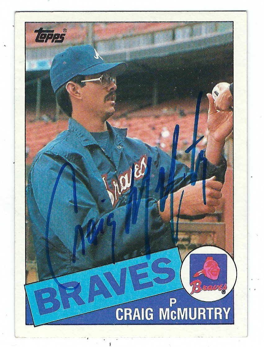 Autographed CRAIG MCMURTRY 1985 Topps Card