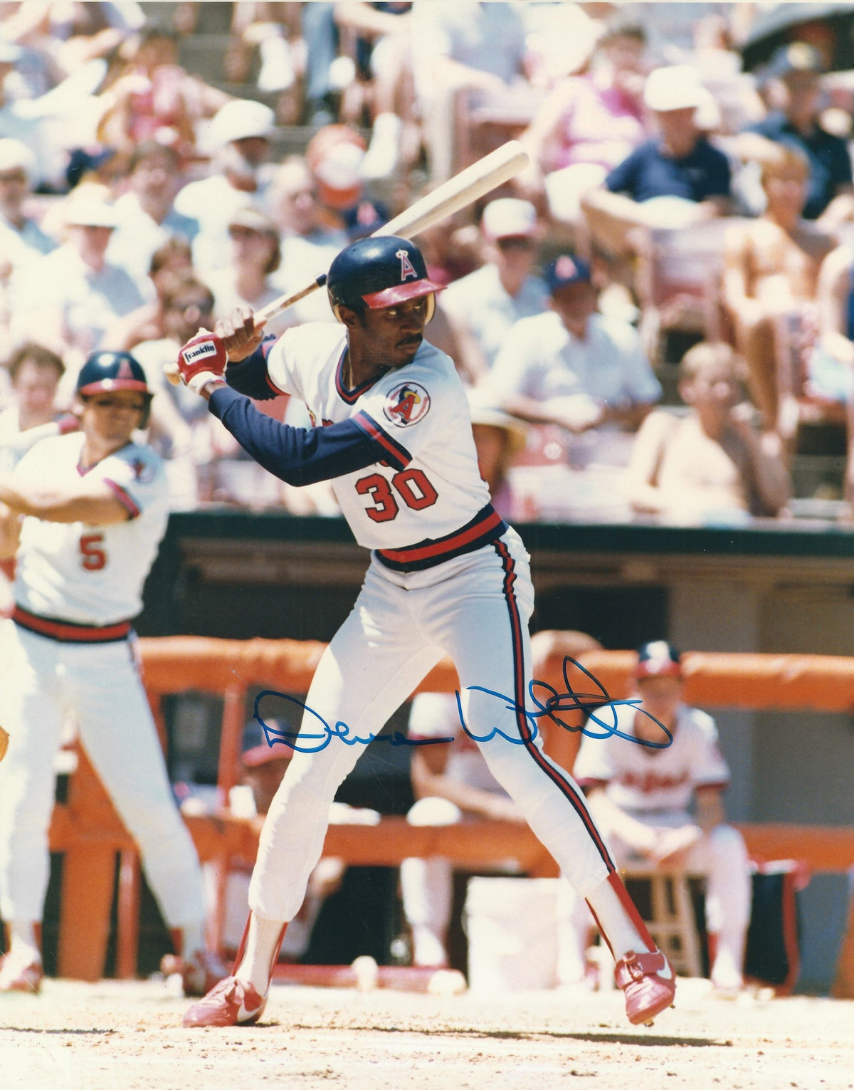 AUTOGRAPHED DEVON WHITE 8X10 California Angels Photo