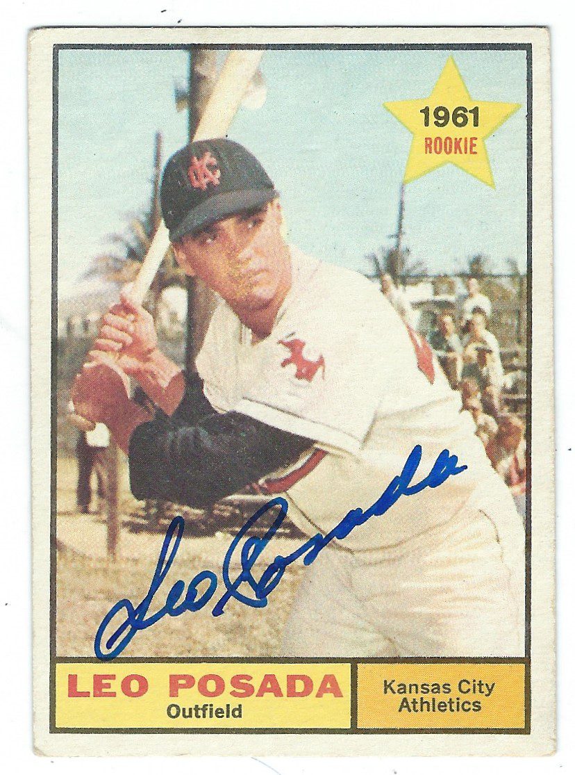 Autographed LEO POSADA 1961 TOPPS Card