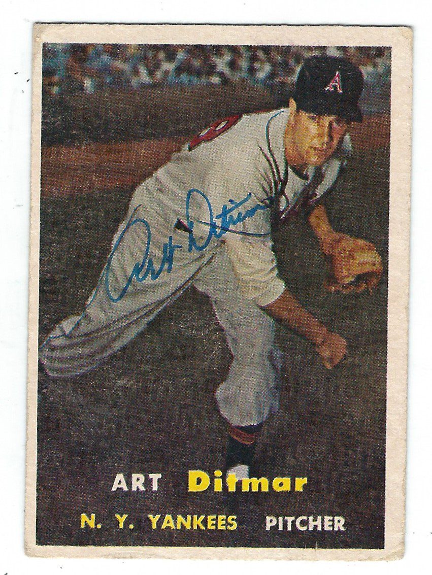 Autographed ART DITMAR 1957 Topps Card