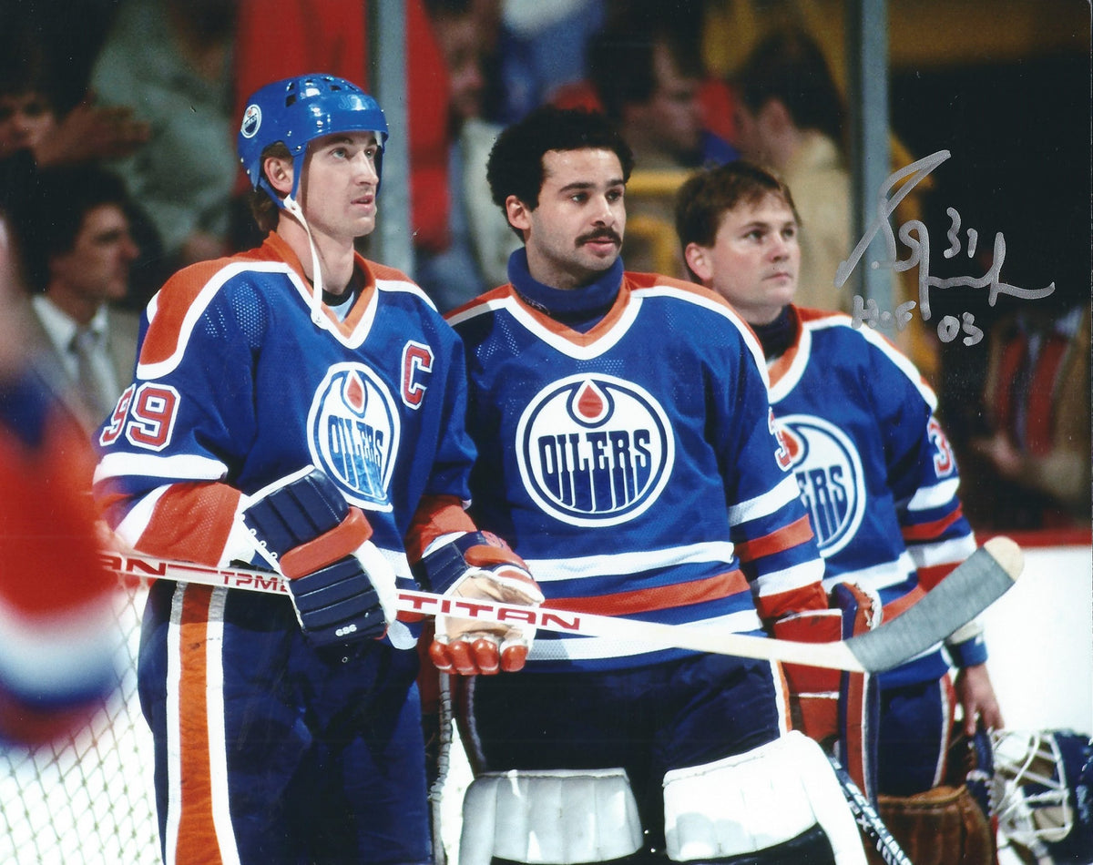 Autographed GRANT FUHR "HOF 03" 8X10 Edmonton Oilers Photo