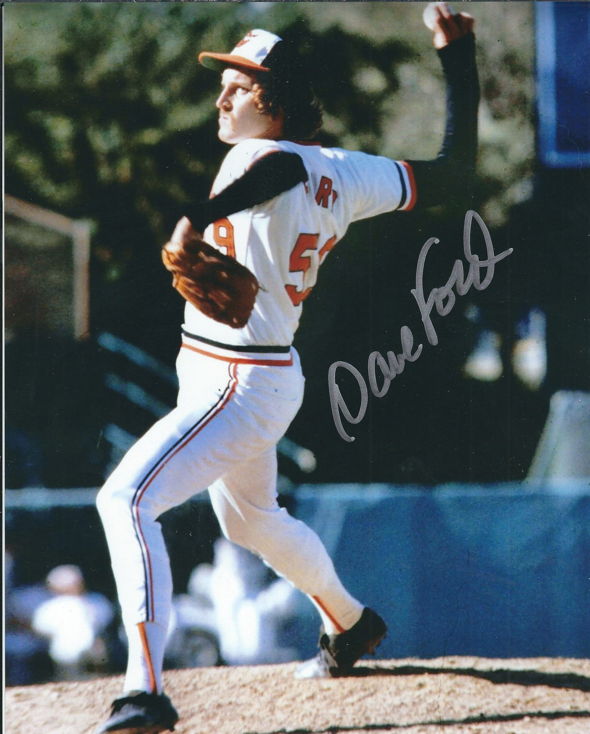 AUTOGRAPHED DAVE FORD 8x10 Baltimore Orioles Photo