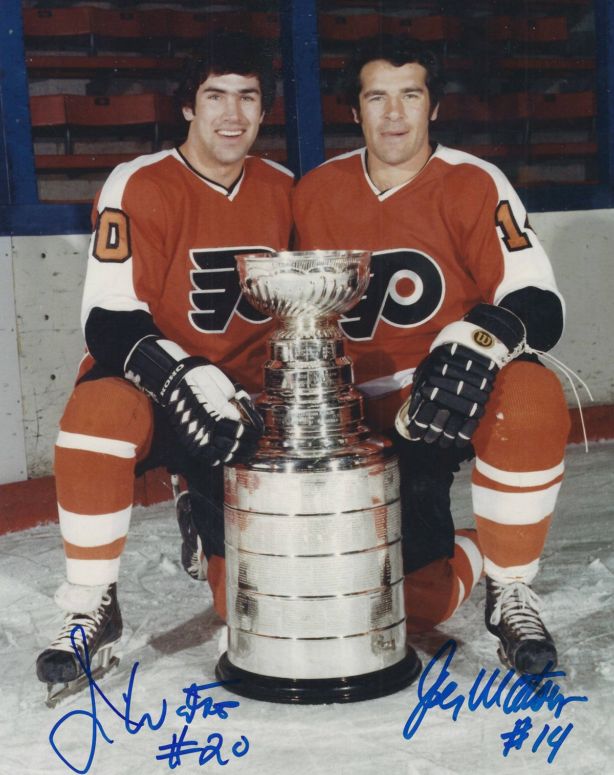 Autographed JIM AND JOE WATSON 8X10 Philadelphia Flyers Photo