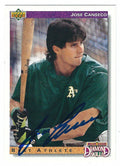 Autographed JOSE CANSECO 1992 UPPER DECK Card