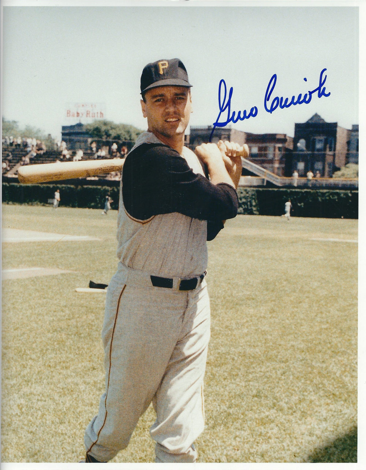 Autographed GINO CIMOLI 8x10 Pittsburgh Pirates Photo