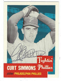 Autographed CURT SIMMONS 1953 Topps Archives Card