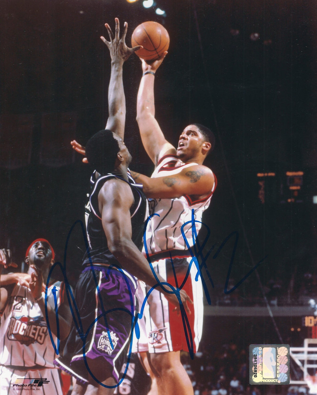 Autographed MAURICE TAYLOR 8x10 Houston Rockets Photo