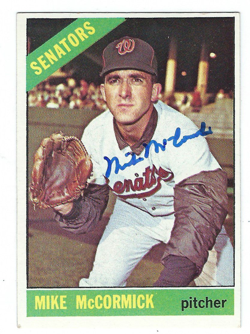 Autographed Mike McCormick 1966 Topps Card