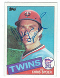Autographed CHRIS SPEIER 1985 Topps Card