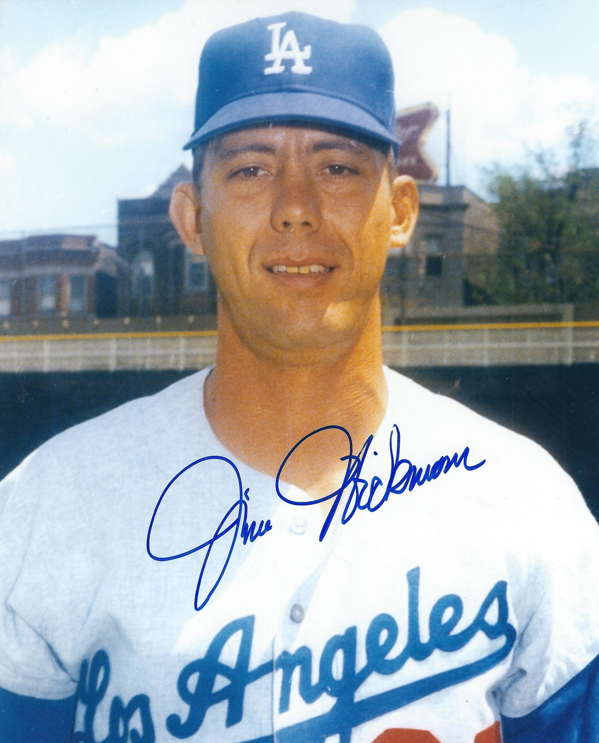 AUTOGRAPHED JIM HICKMAN 8x10 Los Angeles Dodgers photo