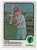 Autographed MIKE ANDERSON 1973 Topps Card
