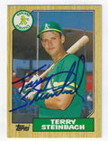 Autographed TERRY STEINBACH 1987 Topps Card