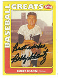 Autographed BOBBY SHANTZ 1991 Swell Baseball Great Card