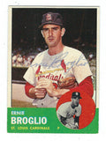 Autographed ERNIE BROGLIO 1963 Topps Card