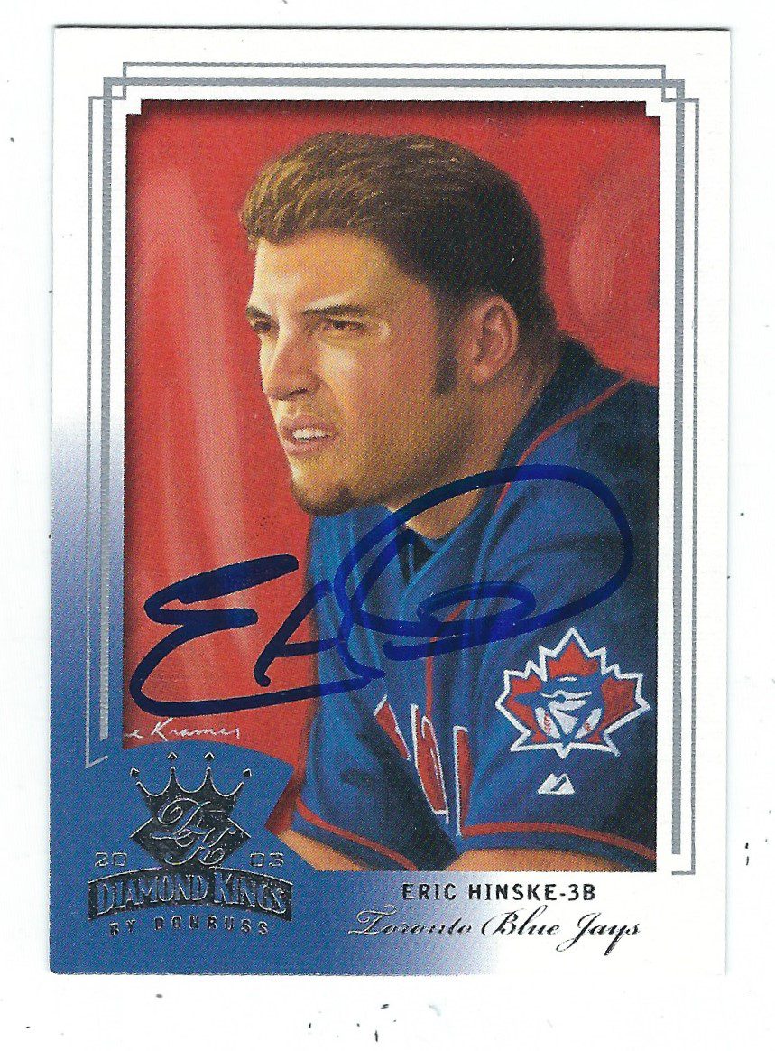 Autographed ERIC HINSKE 2003 Donruss Diamond King