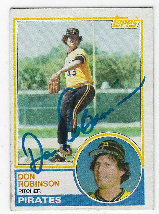 Autographed DON ROBINSON 1983 Topps Card