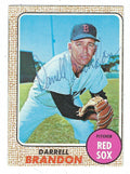 Autographed DARRELL BRANDON 1968 Topps Card