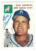 Autographed GUS ZERNIAL 1954 Topps Archives card