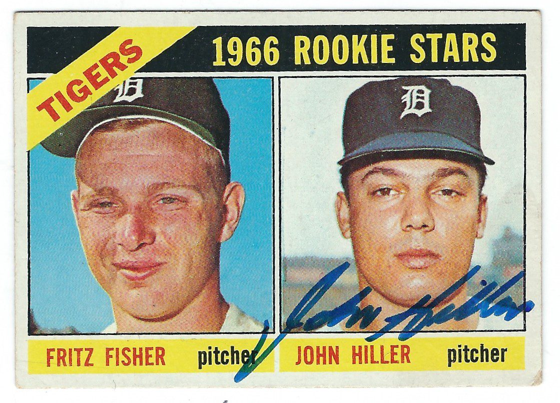 Autographed JOHN HILLER 1966 Topps Card