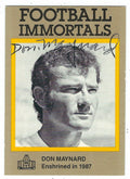Autographed DON MAYNARD New York Jets Football Immortals Card