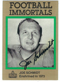 Autographed JOE SCHMIDT Detroit Lions Football Immortals Card #107