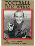 Autographed SID GILLMAN San Diego Chargers 1985 Football Immortals Card #44
