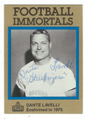 Autographed DANTE LAVELLI Cleveland Browns 1985 Football Immortals Card #67