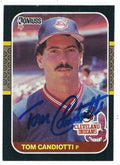 Autographed TOM CANDIOTTI 1987 Donruss Card