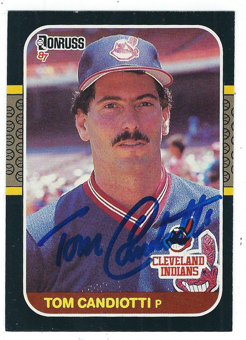 Autographed TOM CANDIOTTI 1987 Donruss Card