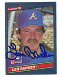 Autographed LEN BARKER 1986 Donruss Card