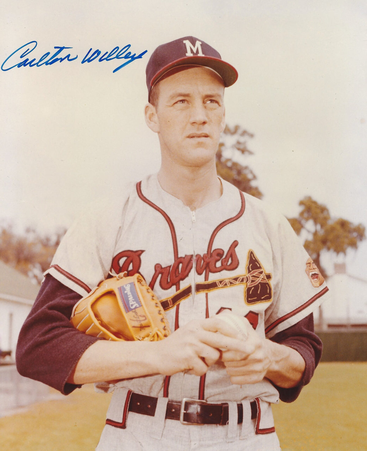 AUTOGRAPHED CARLTON WILLEY 8x10 Milwaukee Braves Photo