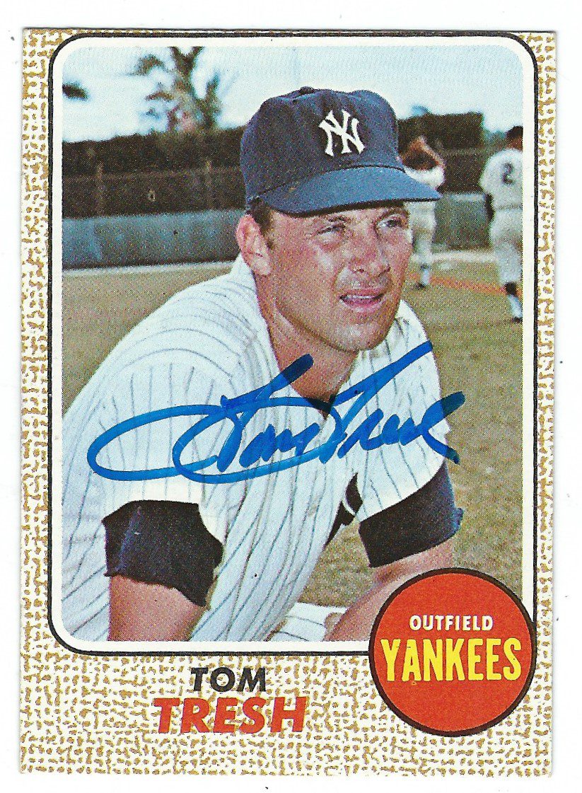 Autographed TOM TRESH 1968 Topps Card