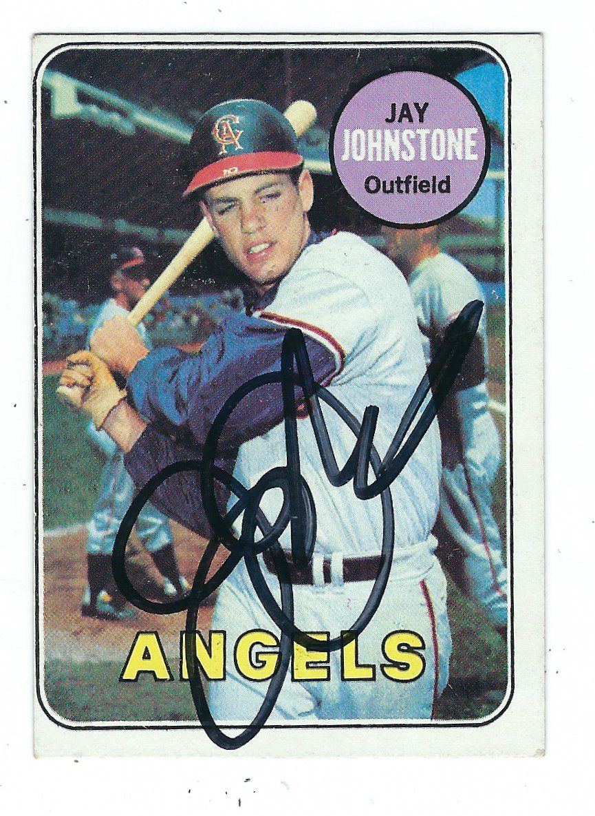 Autographed JAY JOHNSTONE 1969 TOPPS card