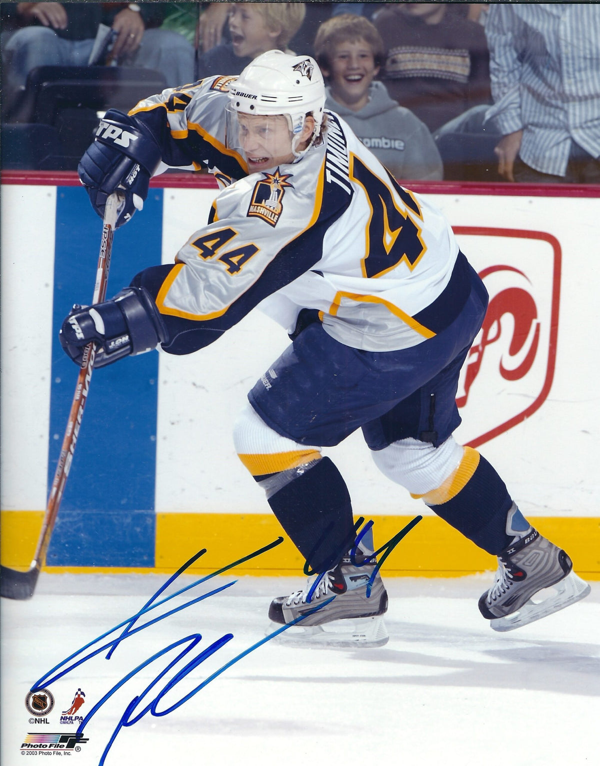 Autographed KIMMO TIMONEN 8X10 Nashville Predators photo