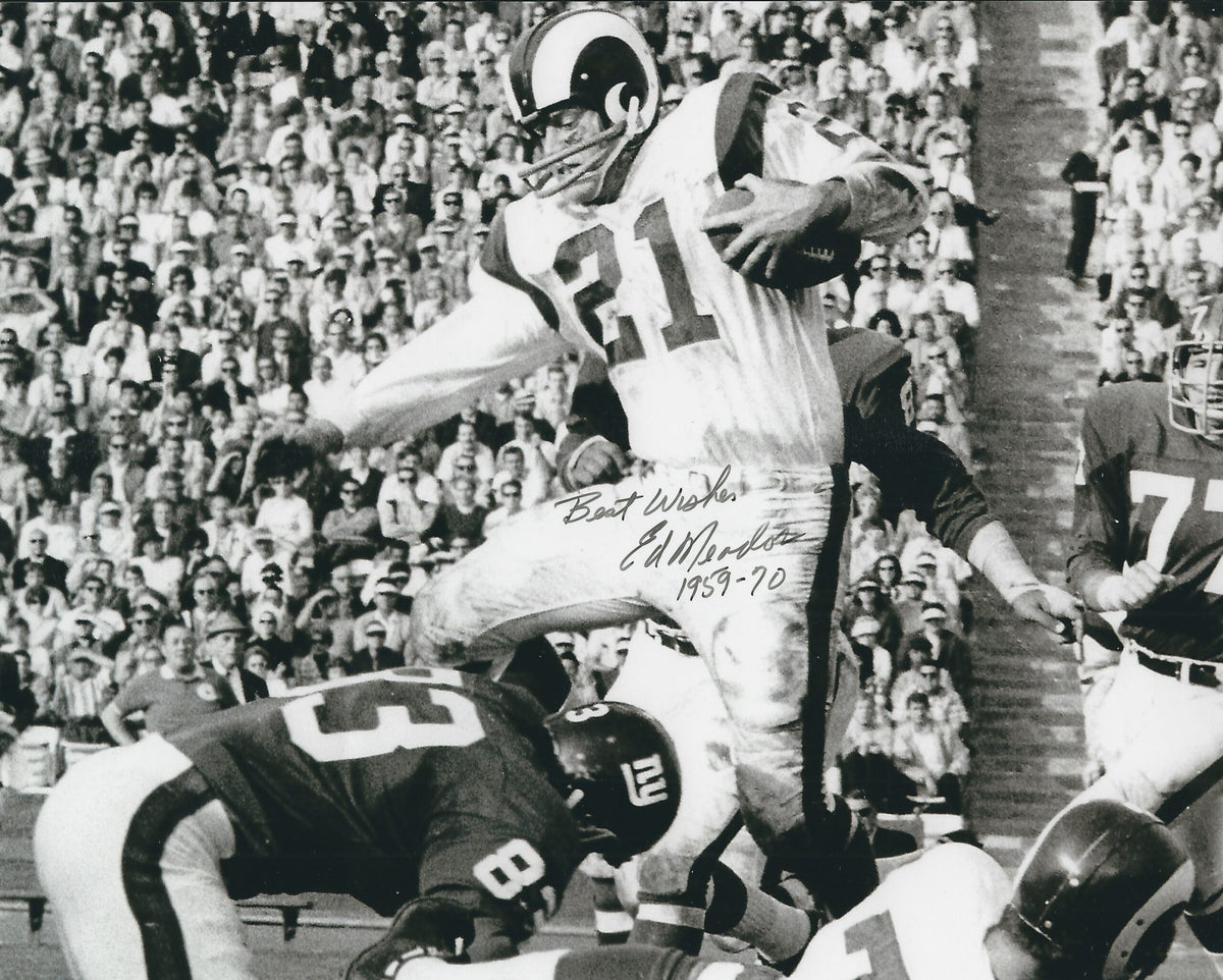 AUTOGRAPHED ED MEADOR 8X10 Los Angeles Rams Photo