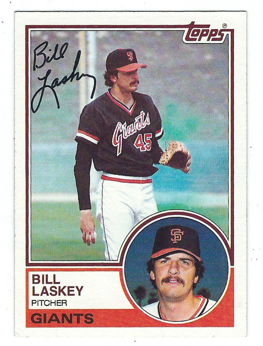 Autographed BILL LASKEY San Francisco Giants 1983 TOPPS Card