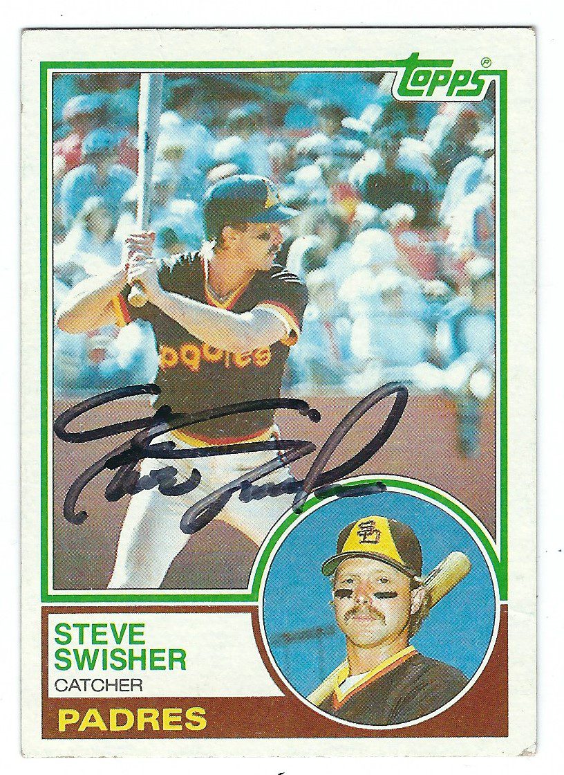 Autographed STEVE SWISHER 1983 TOPPS Card