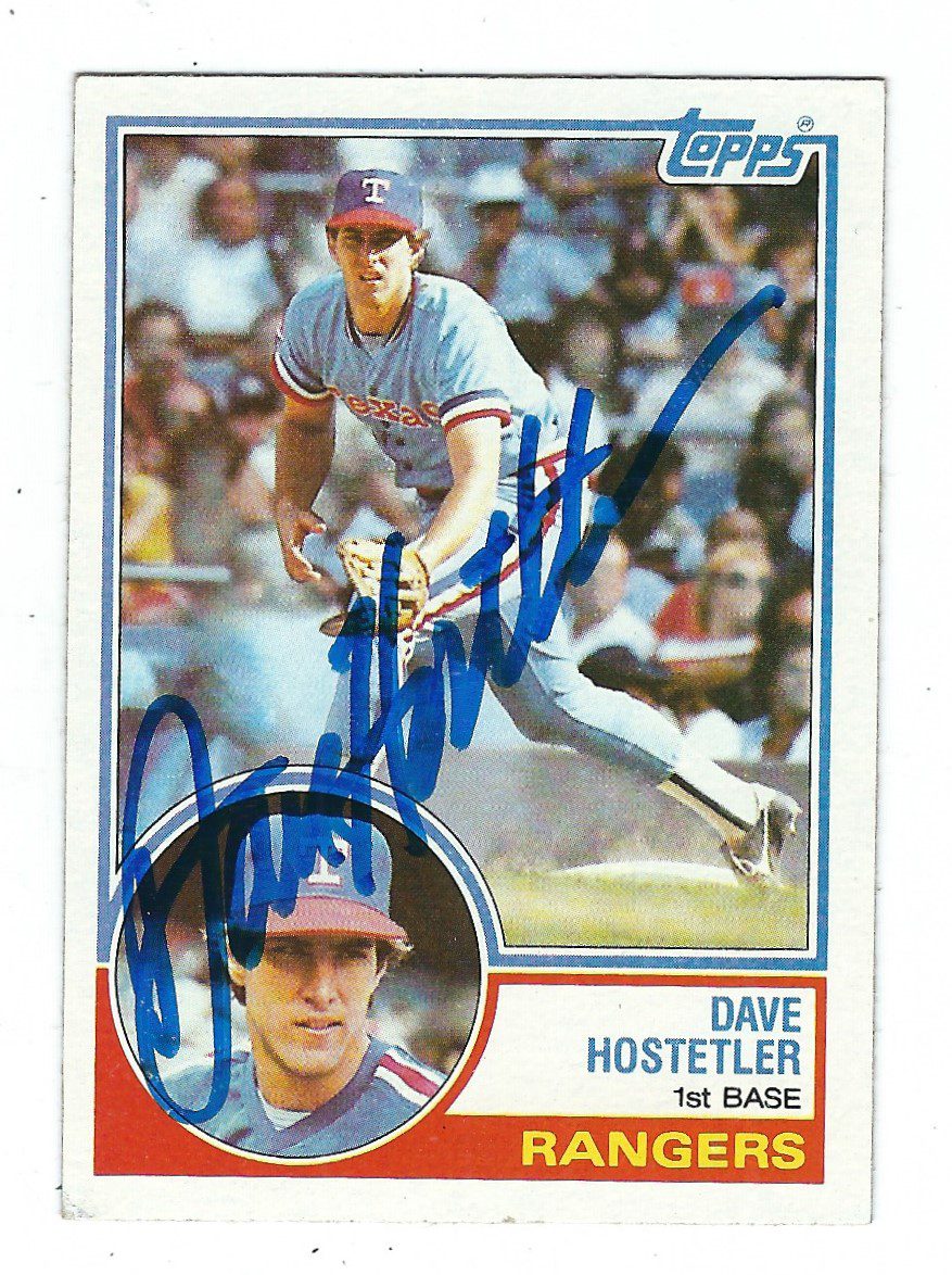 Autographed DAVE HOSTETLER 1983 Topps Card