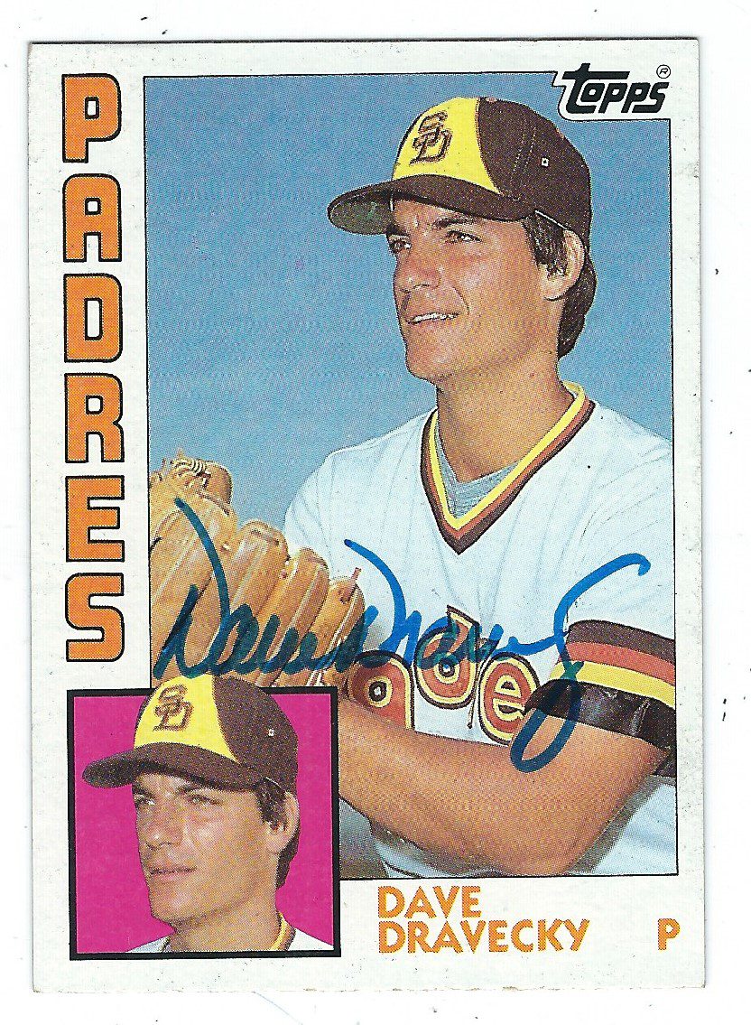 Autographed DAVE DRAVECKY 1984 Topps Card