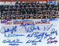 Autographed 1967 Vikings Team 8X10 photo 15 Signatures