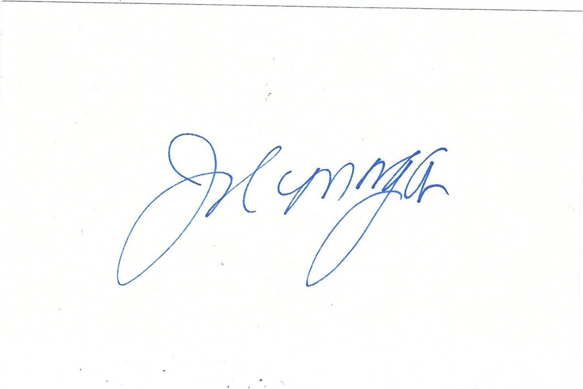 Autographed JOE MORGAN 3X5  Index Card