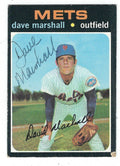 Autographed DAVE MARSHALL 1971 Topps Card